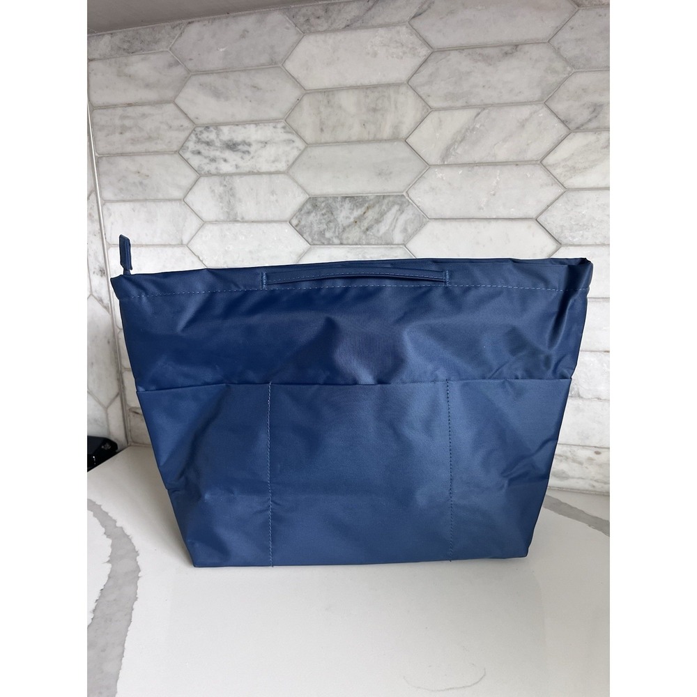 Bag Insert Organizer Handbag Botta Design Purse Nylon Navy Blue‎ Zip 14"x9"x4"